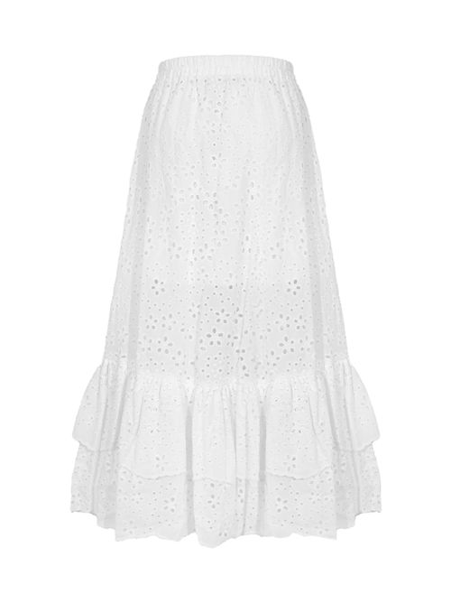 Gonna lunga in pizzo sangallo di cotone Cocco NO SECRETS | 261NS243COCCO